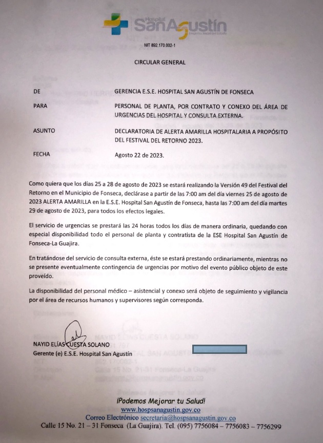 alerta amarailla