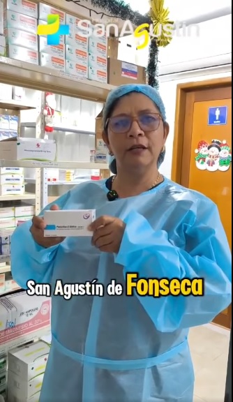 #AEstaHora #Farmacia 🧪 | De turno #Hoy La Dra. Diana Milena Molina Peñaranda, desde las Instalaciones del Hospital San Agustín, entrega los servicios de Farmacia🏪, donde se brinda una atención las 24 horas al día, y les 🏥 recuerda a los Usuarios, que será